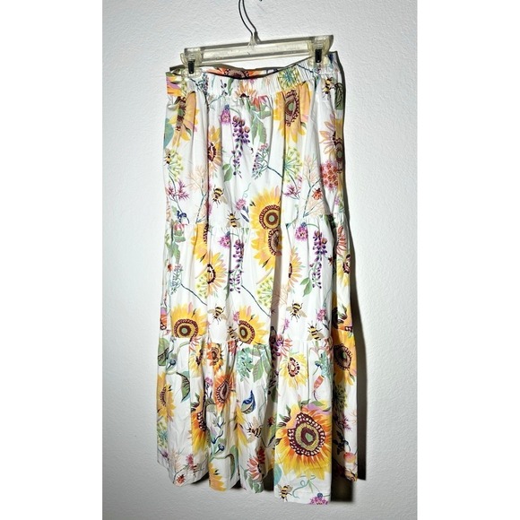 Elie Tahari Maxi Skirt NWT SUNFLOWER Floral Long M‎ Western Fairy Cottage BOHO - Picture 10 of 12